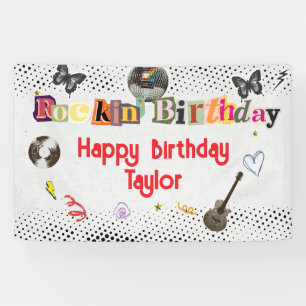 Banderoles Collage Découpe Anniversaire Rockstar
