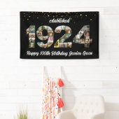 Banderoles Collage photo 100e anniversaire Fondé 1924 (En situation)