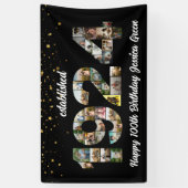 Banderoles Collage photo 100e anniversaire Fondé 1924 (Vertical)