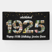 Banderoles Collage photo 100e anniversaire Fondé 1925 (Horizontal)