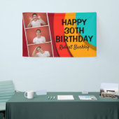 Banderoles Collage photo Abstrait moderne | Anniversaire (Salon professionnel)