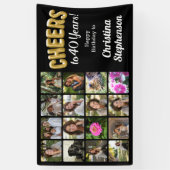 Banderoles Collage photo de 40e anniversaire (Vertical)