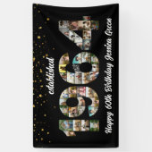 Banderoles Collage photo de 60e anniversaire Fondé 1964 (Vertical)