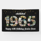 Banderoles Collage photo de 60e anniversaire Fondé 1965 (Horizontal)