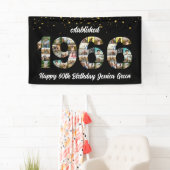 Banderoles Collage photo de 60e anniversaire Fondé 1966 (En situation)