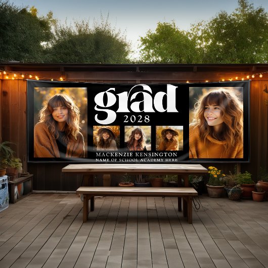 Banderoles Collage photo de la graduation moderne