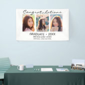 Banderoles Collage photo de troisième année noir Script 2023 (Salon professionnel)