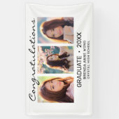 Banderoles Collage photo de troisième année noir Script 2023 (Vertical)