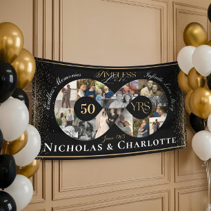 Banderoles Collage photo du 50e anniversaire du Mariage Infin