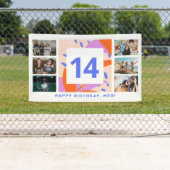 Banderoles Collage photo fille Ado Joyeuse fête d'anniversair (En situation)