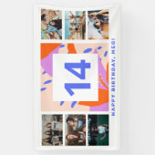 Banderoles Collage photo fille Ado Joyeuse fête d'anniversair (Vertical)