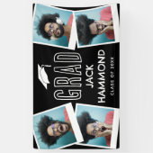 Banderoles Collage photo mémoire moderne Diplômé (Vertical)