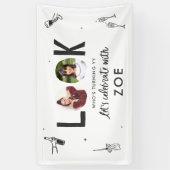 Banderoles Collage photo moderne amusant à la main Anniversai (Vertical)