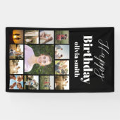 Banderoles Collage photo moderne Joyeux anniversaire (Horizontal)