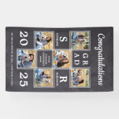 Banderoles Collage photo personnalisé Félicitation Diplômé (Horizontal)