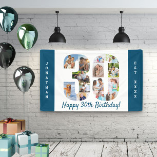 Banderoles Collage photo personnalisé pour une fête d'anniver