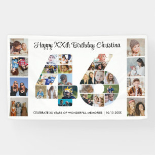 Banderoles Collage photo pour les 46 ans