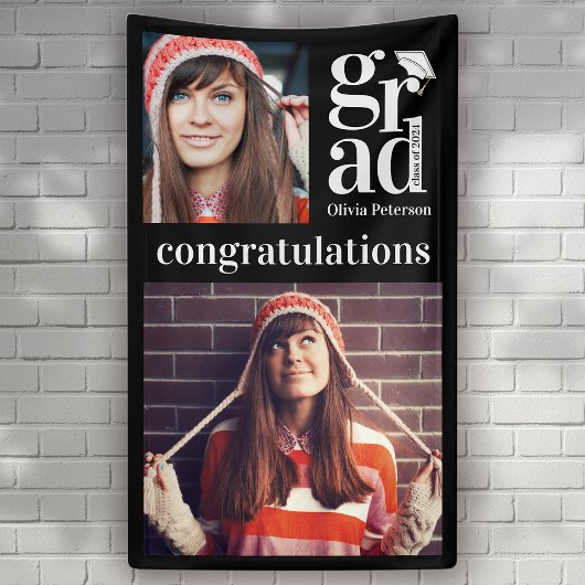 Banderoles Collage photo vertical tendance Graduation