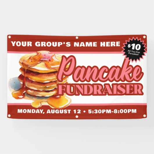 Banderoles Collecte de fonds personnalisée pour un repas de c (Horizontal)