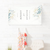 Banderoles Collection de Mariages blancs en or bleu (Imitat) (En situation)