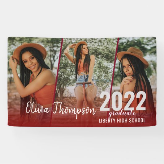 Banderoles Collection photo de script moderne Bourgogne Diplô (Horizontal)