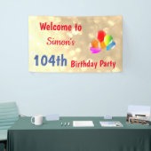 Banderoles Coloré Personnalisé 104e anniversaire (Salon professionnel)