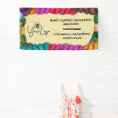 Banderoles Colorfu yarn crochet hook craft show booth display (Insitu)