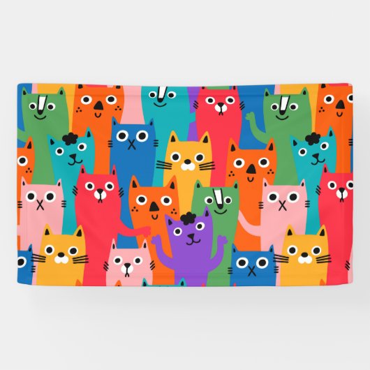 Banderoles Colorful cats (Horizontal)