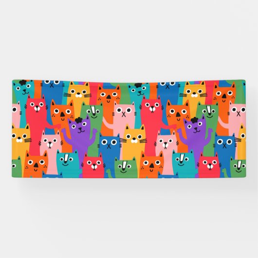 Banderoles Colorful cats (Horizontal)