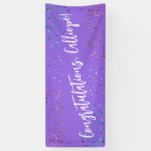 Banderoles Colorful Confetti Handwriting Félicitations (Vertical)