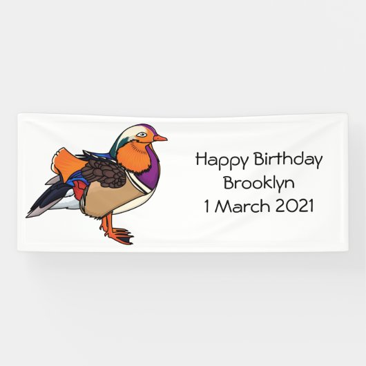 Banderoles Colorful mandarin duck (Horizontal)