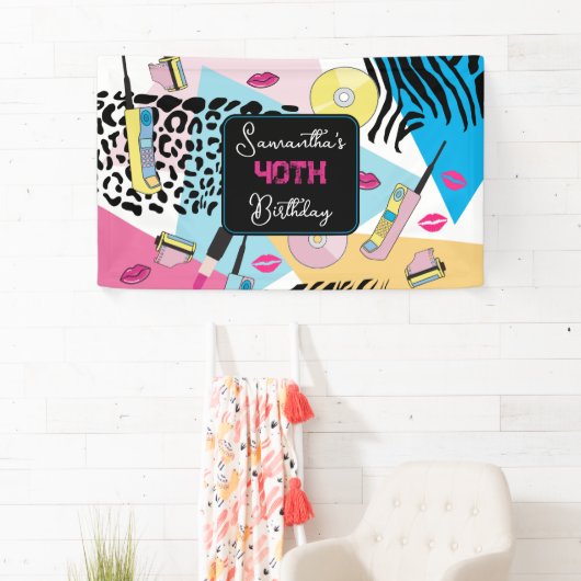 Banderoles Colorful Retro 1990's Nineties Motif (En situation)