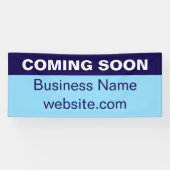 Banderoles Coming Soon Light and Dark Blue White New Business (Horizontal)