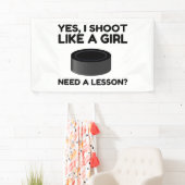 BANDEROLES COMME UN HOCKEY DE FILLE (En situation)