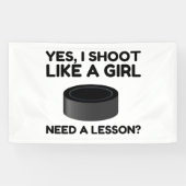 BANDEROLES COMME UN HOCKEY DE FILLE (Horizontal)