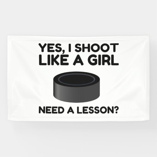 BANDEROLES COMME UN HOCKEY DE FILLE (Horizontal)