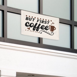 Banderoles commerce de café mignon