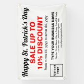 Banderoles Commerce Saint Patrick Vente sur rectangle blanc (Verticale)