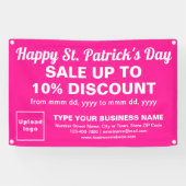 Banderoles Commerce Saint Patrick Vente sur Rectangle rose (Horizontal)