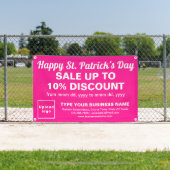 Banderoles Commerce Saint Patrick Vente sur Rectangle rose (Insitu)