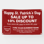 Banderoles Commerce Saint Patrick Vente sur Rectangle rouge (Horizontal)