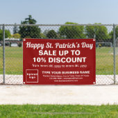 Banderoles Commerce Saint Patrick Vente sur Rectangle rouge (Insitu)