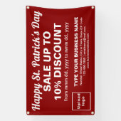 Banderoles Commerce Saint Patrick Vente sur Rectangle rouge (Verticale)