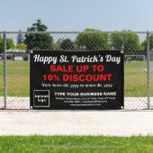 Banderoles Commerce Saint Patrick Vente sur un rectangle noir (Insitu)