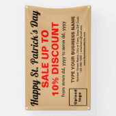 Banderoles Commerce St Patrick Vente sur rectangle Brown clai (Verticale)