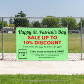 Banderoles Commerce St Patrick Vente sur un rectangle vert cl (Insitu)