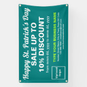 Banderoles Commerce St Patrick Vente sur un rectangle vert Tu (Verticale)