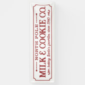 Banderoles Compagnie de lait et de biscuits du Pôle Nord Noël (Vertical)