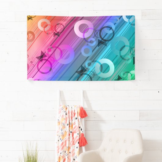 Banderoles Composition Abstraite (En situation)