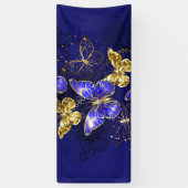 Banderoles Composition avec papillons Sapphire (Vertical)